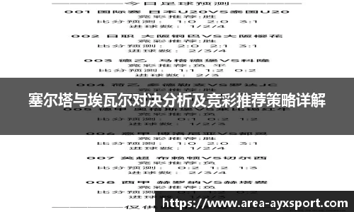 塞尔塔与埃瓦尔对决分析及竞彩推荐策略详解